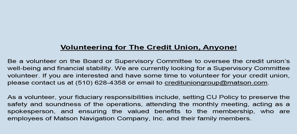 Volunteering for the CU